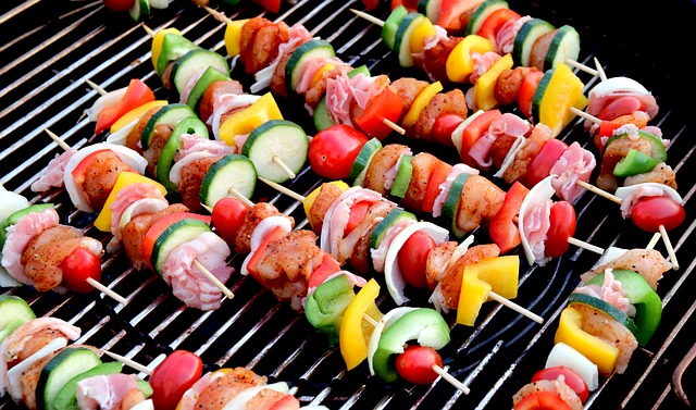 Shish Kabobs ready for the grill.