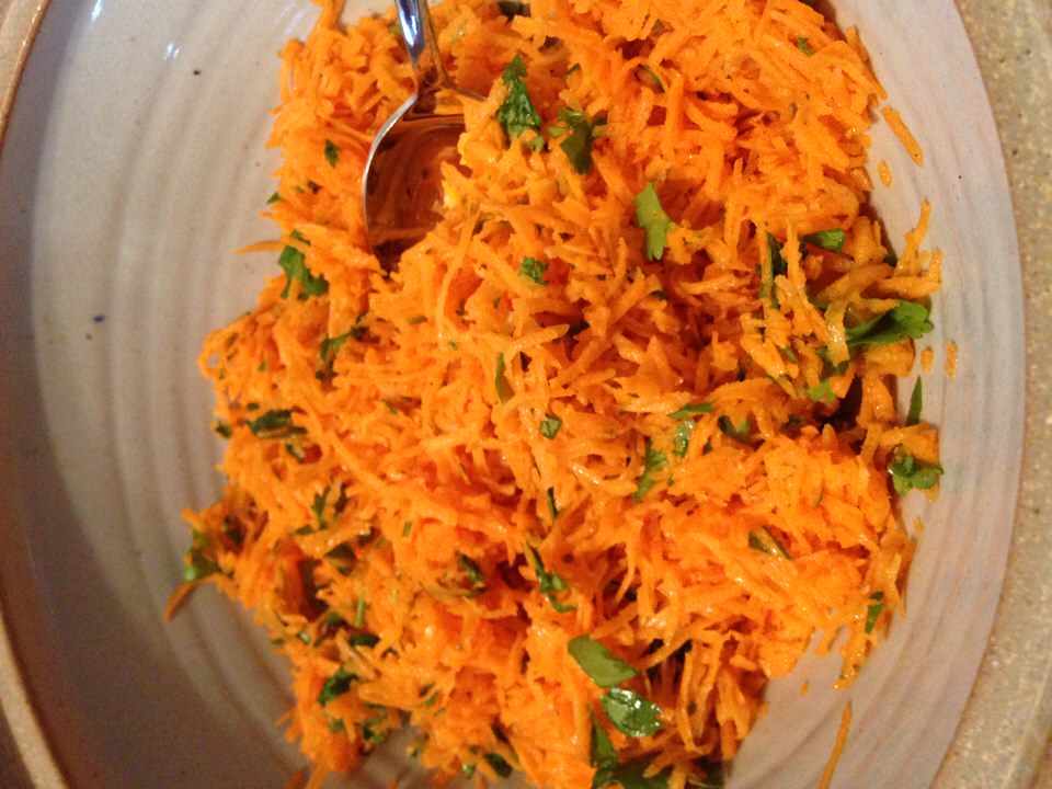 Carrot Salad with Jalapeno and Lime, a wonderful texture and burst of flavour