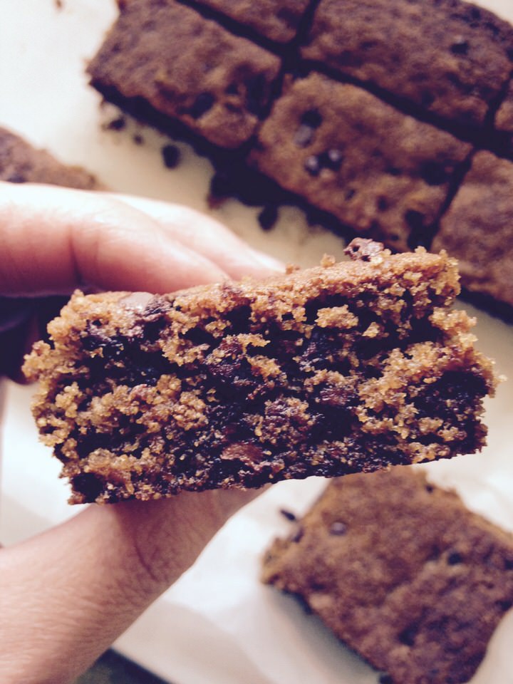 These delicious Tigernut Flour Chocolate Chip Square are Paleo, gluten, dairy and nut free. 