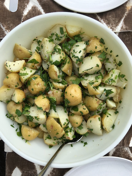 Nan's Chive and Parsley Potato Salad is full of flavour and fresh herbs. 