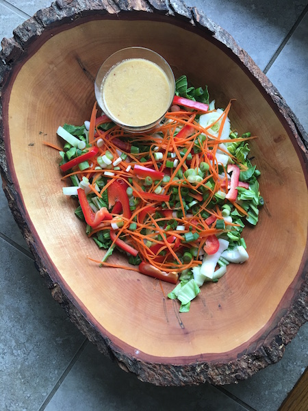 This bok choy salad is colorful, tasty and nutritious! 